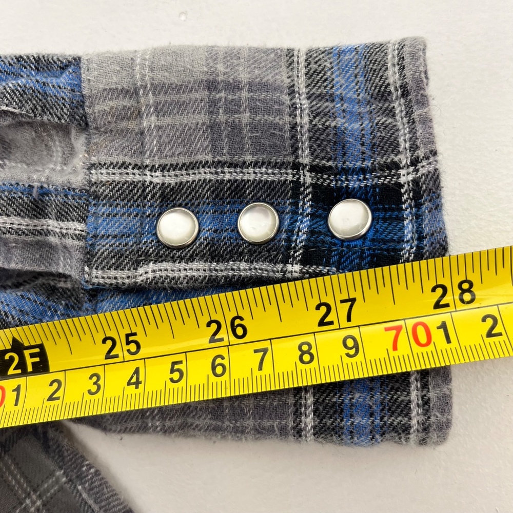 Vintage Wrangler Mens Wrancher Shirt Multicolor Plaid Western Snap Pockets‎ - Picture 9 of 9